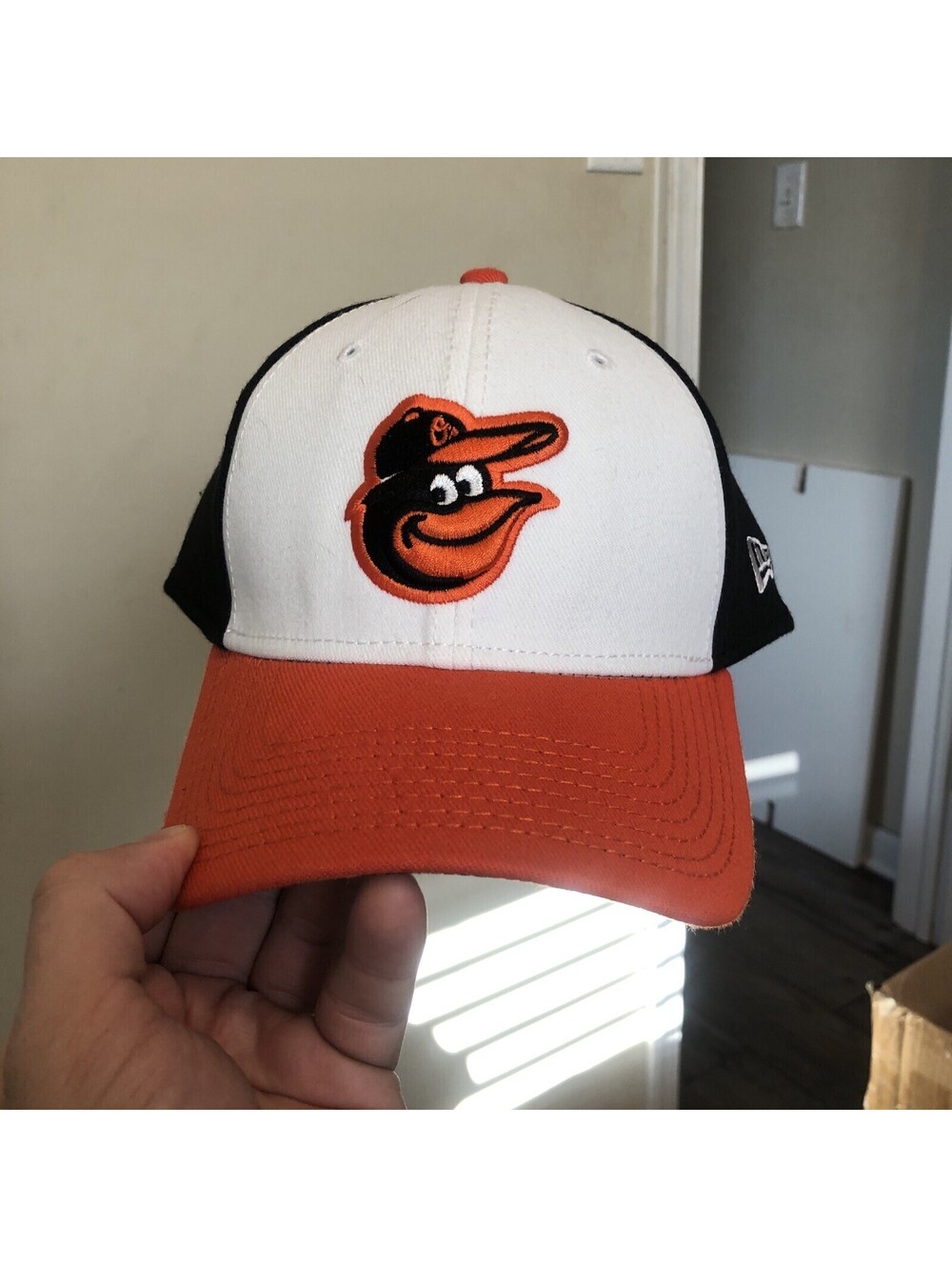 Baltimore Oriole New Era Hat White Panel Orange Brim Black Back